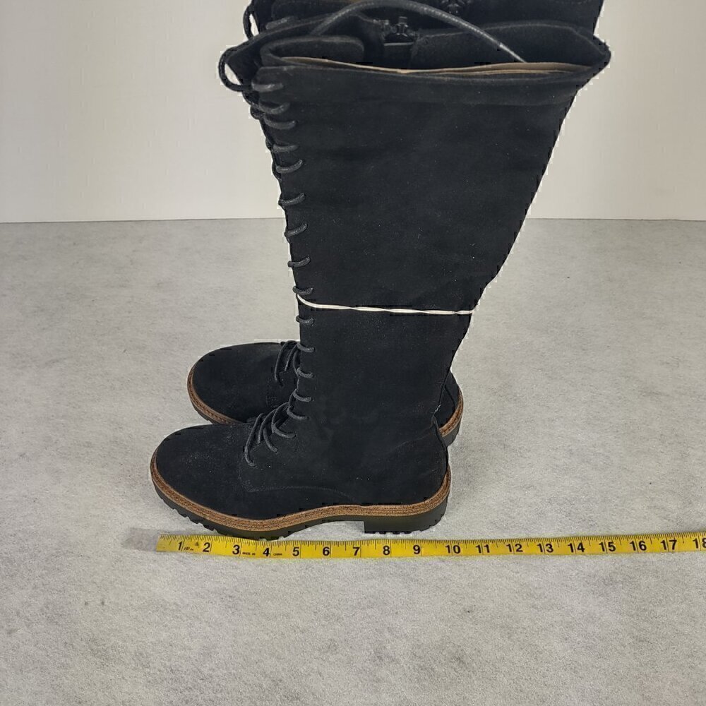 ASOS DESIGN Carolina Chunky Lace Up Knee High Boots In Black Size 5 (NWOT) - Picture 9 of 12